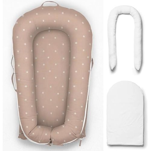 Doc a tot Parts Set of 3 (Cover, Pad, Tube) Beige dots (Grand)