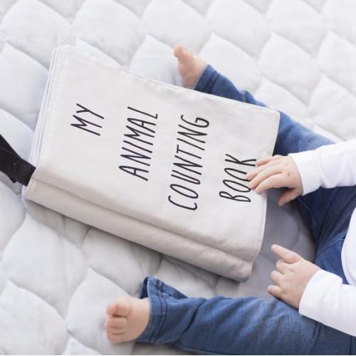 Organic Animal Counting Quiet Book Fabric Soft Baby Book