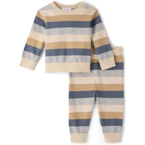 The Children's Place Baby Boys' And Newborn Long Sleeve Sweater and Pants, 2 Piece Playwear Set