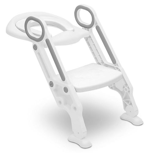 Delta Children Kid Size Toddler Potty Training Ladder Seat in White/GreyDelta Children Kid Size Toddler Potty Training Ladder Seat in White/Grey