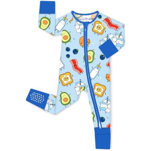 babee Reshinee Bamboo Viscose Baby Footie Pajama, Zipper Sleeper Boys Girls