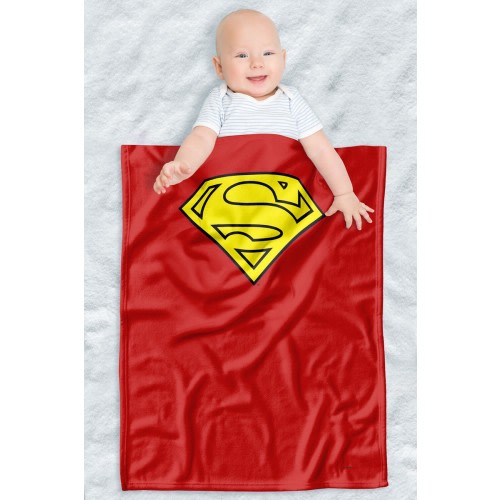 Superman Blanket, 30"x40", Superman Cape LogoFleece Baby Blanket