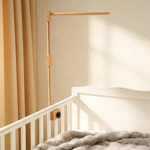 Personalized Wooden Crib Mobile Arm, Custom Baby Mobile Holder, Beechwood Mobile Hanger, Minimalist Boho Nursery Decor, Baby Shower Gift