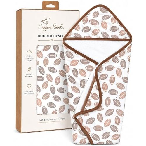 Copper Pearl Hooded Bath Towels Premium Knit/Terry Cloth Baby Towels with Hood, Pockets, and Cool Designs - Great to Gift and Make Bath Time Fun - Baby Bath Towel, Blitz
