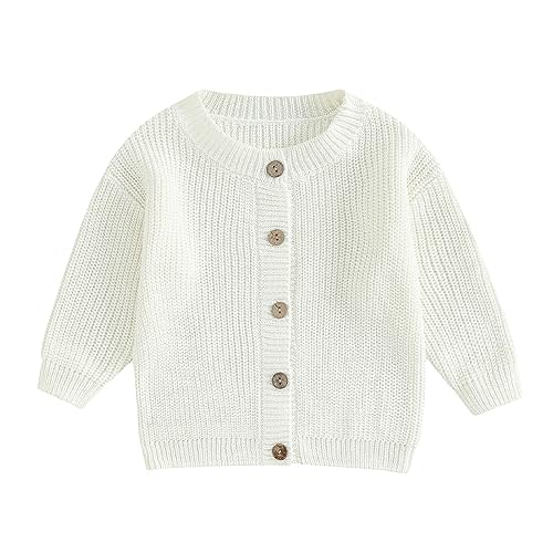 Newborn Baby Girl Boy Cute Long Sleeve Button Up Cardigan Toddler Knit Sweater Infant Fall Winter Clothes