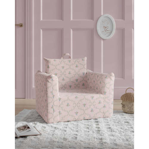 The Hug Mini Chair in Pink Trellis | Nestig x Hill House Home