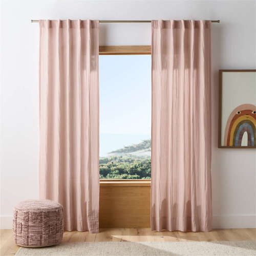 Supersoft Lilac Rose 100% Organic Cotton Kids Curtain Panel 44"x84"