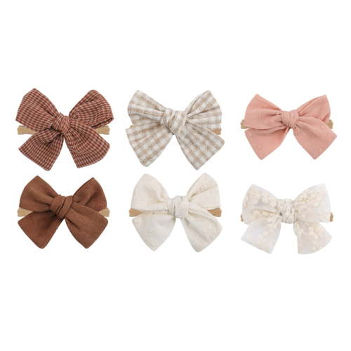 6Pcs/Set Baby Bowknot Headband Soft Headwear for Baby Girl Infant Headbands