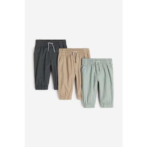 3-pack Cotton Twill Joggers