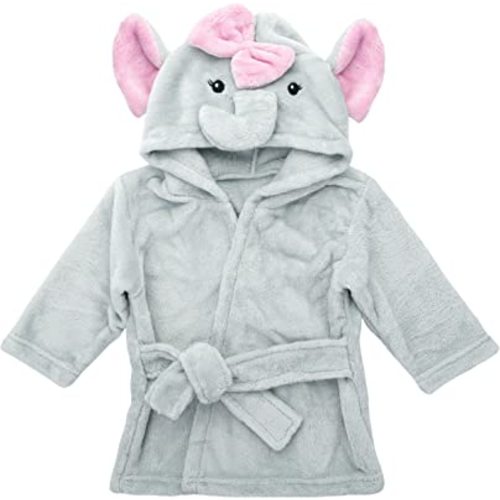 Mr. Pen Baby Animal Face Robe - Unisex, 0-9 Month, Plush, Elephant, Hooded Towel