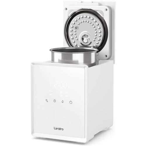 3L Stainless Steel Warm Mist Humidifier with Easy Clean and Warm Steam Function, Healthy Air Mist Humidifiers for Bedroom Living Room, with Sleep Mode and Auto-off Setting