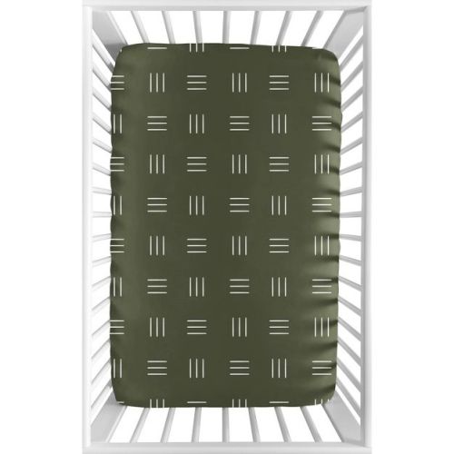 Sweet Jojo Designs Boy or Girl Gender Neutral Unisex Baby Fitted Mini Crib Sheet Jungle Animals Collection Green and White