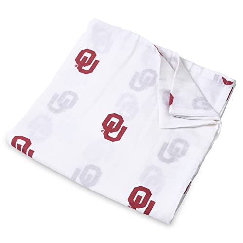 Three Little Anchors University of Oklahoma Muslin Swaddle Blanket 47x47in
