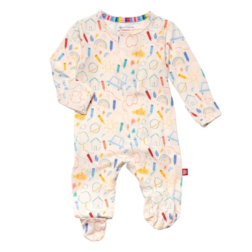 Magnetic Me Boys Modal Magnetic Baby Footie Pajamas | Silky Soft Modal Fabric | Baby Sleepers Available in Sizes PRE - 24M