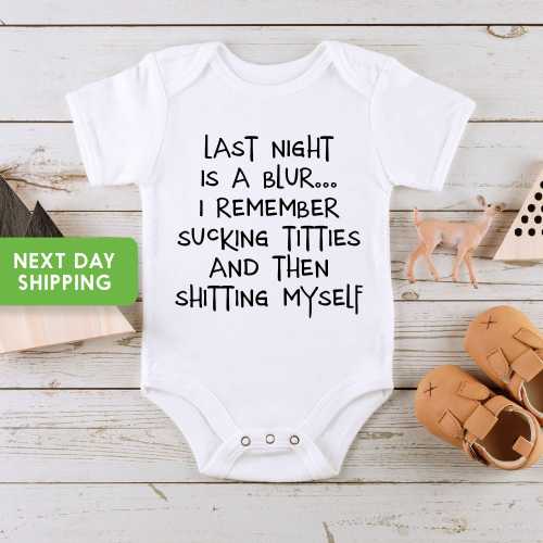 Funny Baby Onesie®, Last Night Is A Blur Onesie®, Funny Newborn Onesie®, Baby Shower Gift