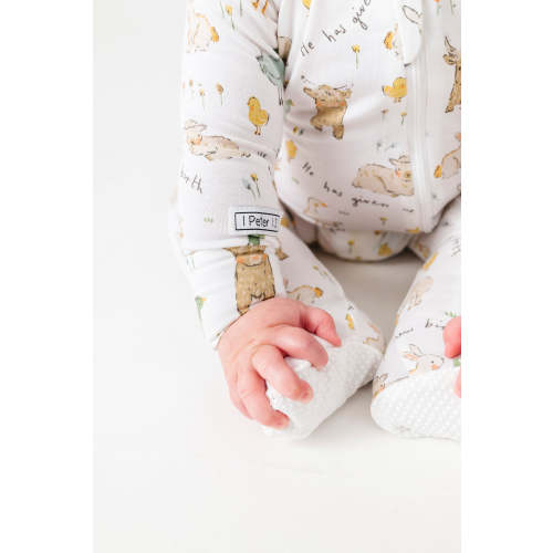 New Birth PJ Footed Onesie Bamboo – Holy Pals