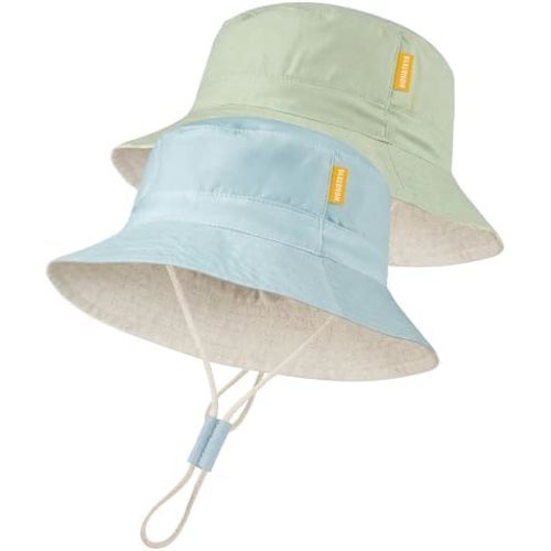 Baby Sun Hat for Toddler Kids Bucket Hat Summer Beach Essentials UPF 50+ Sun Protection Bamboo Rayon Baby Hats for Boys Girls