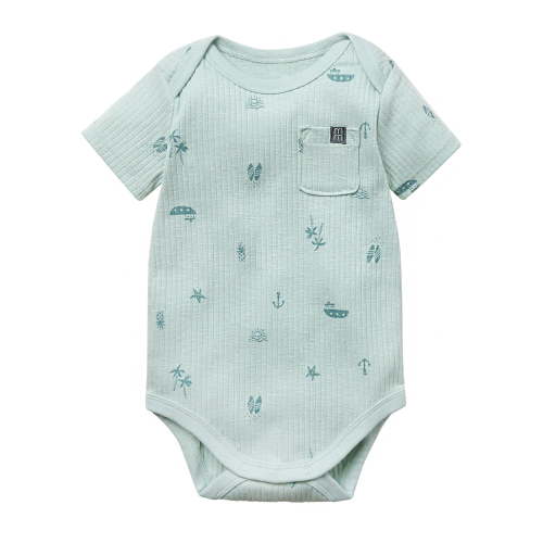 Modern Moments by Gerber Baby Neutral Organic Short Sleeve Bodysuit, Sizes 0/3 Months - 24 Months
