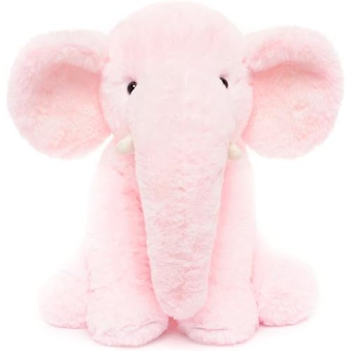 WEIGEDU Pink Elephant Stuffed Animal Plush Toy, 13"