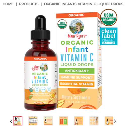 Organic Infants Vitamin C Liquid Drops