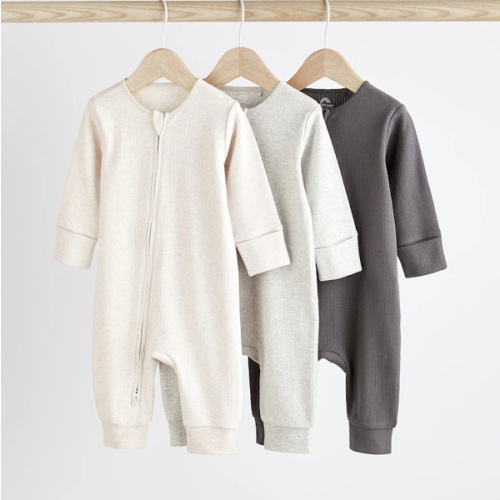 Buy Neutral Baby Footless 2 Way Zip 100% Cotton Sleepsuits 3 Pack (0mths-3yrs) from Next USA