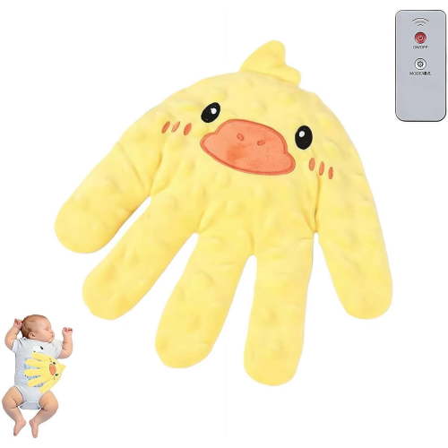 Baby Soothers Toys,Smart Baby Soother with Realistic Patting & Warmth,Cute Animal Plush Stuffed Doll Toy for Girls Boys,Plush Figure Soothing Toys for Home and Travel