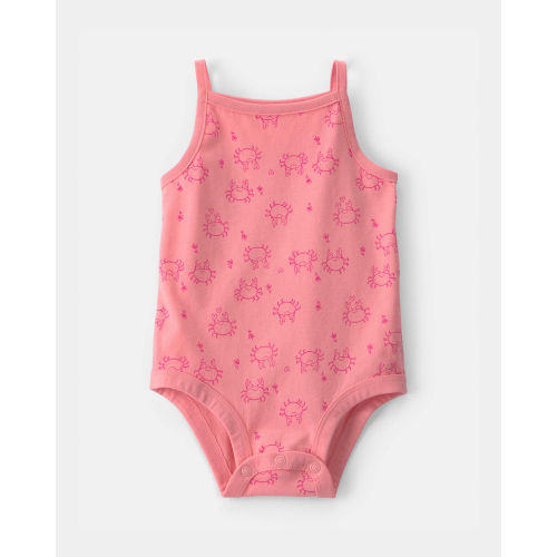 Baby Girl Crab Sleeveless Graphic Bodysuit - Pink | Carter's