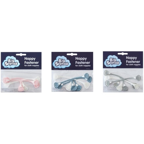 Big Softies Nappy Fasteners 3 Pack  - Assorted*