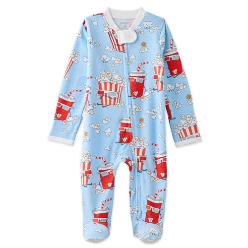 Butterblu Scout Sleep & Play 100% Organic Cotton Footed Zip Front Sleeper Pajamas for Baby Boys, Girls, Unisex