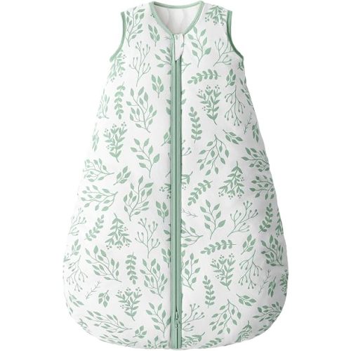 Yoofoss Baby Sleep Sack 0-6 Months, TOG 2.5 100% Organic Cotton, 2-Way Zipper