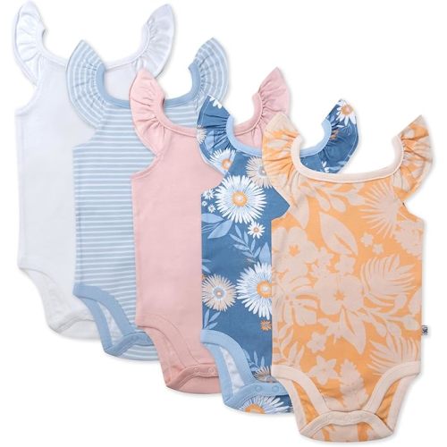 6-9m - HonestBaby Multipack Sleeveless and Cami Bodysuits One-Piece 100% Organic Cotton for Infant Baby Boys, Girls, Unisex