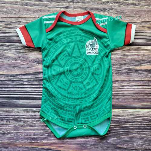 Mexico Baby Soccer Jersey, Green pañalero Bebe one piece, Seleccion Mexicana Away baby Bodysuit