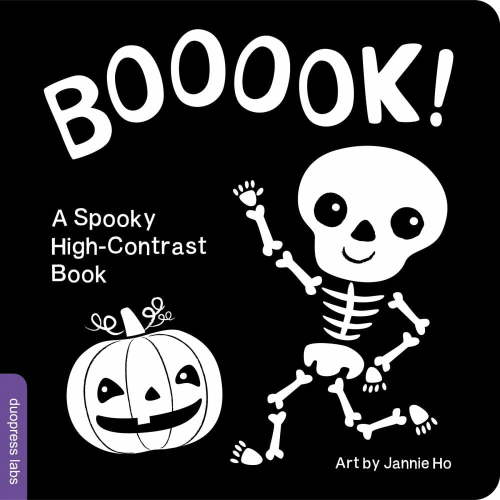 DUOPRESS LABS: Booook! a Spooky High-Contrast Book: A High-Contrast Board Book That Helps Visual Development in Newborns and Babies While Celebrating Halloween (Board Book)