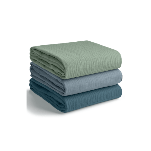 100% Cotton Muslin Swaddle Blankets Pack of 3