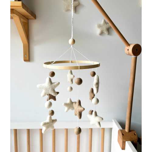 Stars baby mobile Nursery mobile with stars Crib mobile Gender neutral nursery mobile Felt stars mobile Baby shower gift Newborn gift