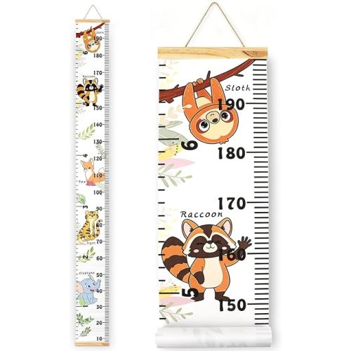 MIBOTE Growth Height Chart for Kids, Removable 79"x7.9" (Cute Animal)