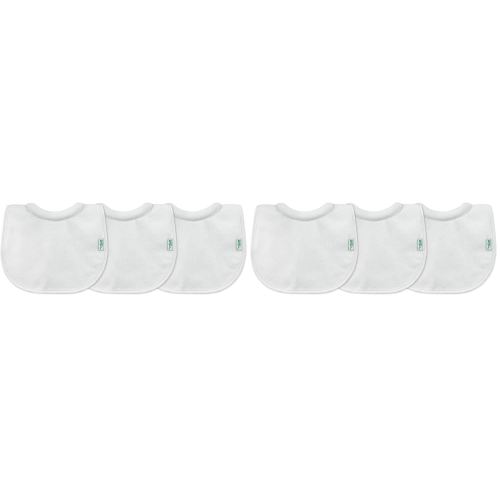 green sprouts Stay-dry Milk Catcher Bibs (6 Pack) | Collar absorbs milk to prevent rashes | Waterproof inner layer, Absorbent terry cotton, Machine washable