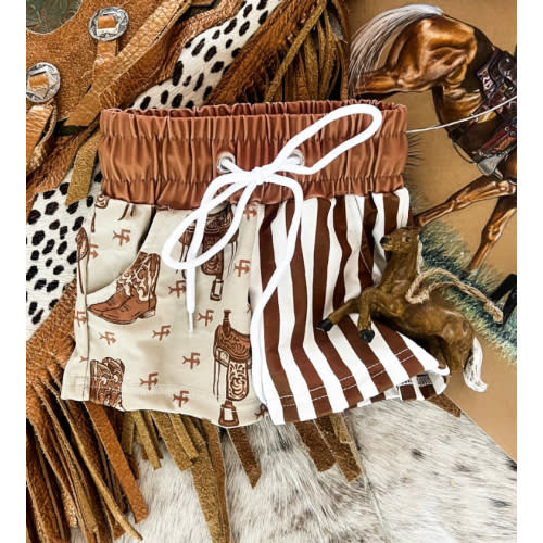 Color Block Saddle Up Swim Trunks (little kid) – theFRINGEDpineapple