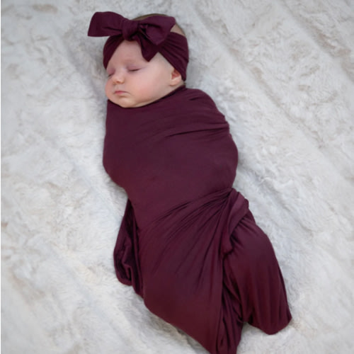 Baby Swaddle Set: Plum – Lila