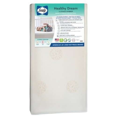 Sealy Healthy Dream 2-Stage Hybrid Crib and Toddler Mattress