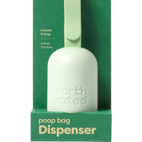 Earth Rated Dog Poop Bag Holder, Durable and Guaranteed Leakproof, Unscented, Dispenser with Starter Roll