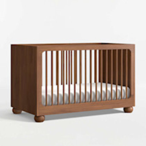 Crate&Kids Emery Walnut Wood Convertible Crib