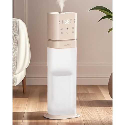 Humidifiers for large room,8L/2.1Gal Humidifiers for bedroom,5 Ambient Lights,Top Fill,Cool Mist, 360° Nozzle, Essential Oil Diffuser, Humidity Control, Extended Tube,12H Timer Pink