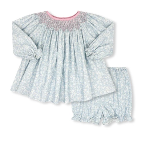 Betsy Bloomer Set Long Sleeve - Snow Kissed Floral, Princeton Pink Corduroy