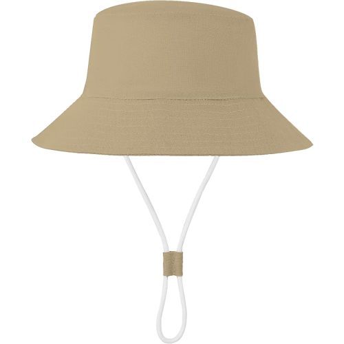 Baby Sun Hat UPF 50+ Sun Protective Toddler Bucket Hat Summer Kids Beach Hats Wide Brim Outdoor Play Hat for Boys Girls