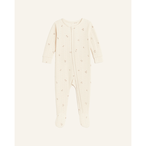 MAYA POINTELLE FOOTED ZIPPER SLEEPER - 3-6m / loren floral