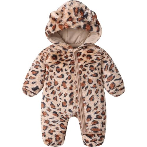 Newborn Baby Boy Snowsuit Toddler Girl Infant Fleece Winter Coat