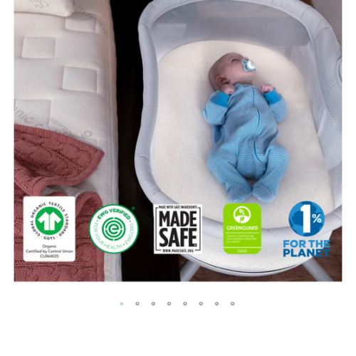 Organic Breathable Bassinet Mattress COVER for Halo Bassinets (New)