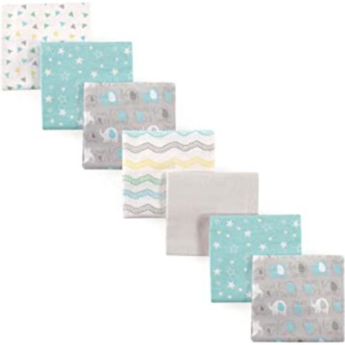 Amazon.com: Luvable Friends Unisex Baby Cotton Flannel Receiving Blankets, Basic Elephant 7-Pack, One Size : Baby