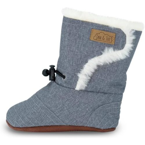 3-12mo - JAN & JUL Stay-Put Winter Booties, Non-Slip Boots for Babies and Toddlers